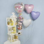 Шар с клапаном (18''/46 см) Сфера, Это Девочка, Прозрачный, Кристалл, 1 шт. в уп., 518008