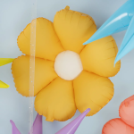 Шар (30''/76 см) Цветок, Ромашка (надув воздухом), Желтый, 1 шт., 23676
