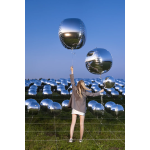 Шар 3D (50''/127 см) Сфера, Серебро, 1 шт. в уп., 23857