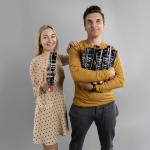 Пневмохлопушка (12/30 см), Лучший В Мире, №1, Звезды фольга, Черный/Серебро, Металлик, 1 шт., 723042