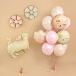 Шар (27''/69 см) Фигура, Кошечка с бантом, Сатин, 1 шт. в уп., 26112P