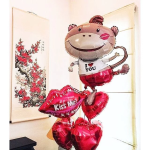 Шар (23''/58 см) Фигура, Губы, Поцелуй меня, 1 шт., R515