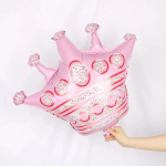 Шар (30''/76 см) Фигура, Корона, Розовый, 1 шт., 15531