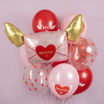 Шар (35''/89 см) Фигура, Люблю, Письмо Валентинка, 1 шт. в уп., 23796