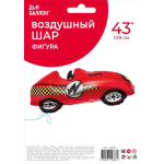 Шар (43''/109 см) Фигура, Гоночная машина, Формула 1, Красный, 1 шт. в уп., 26181P