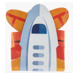 Шар (13''/33 см) Мини-фигура, Самолет, 5 шт. в уп., 943623