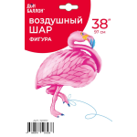 Шар (38''/97 см) Фигура, Фламинго, Розовый, 1 шт. в уп., 15197P