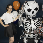 Шар (103''/262 см) Фигура 3D, Скелет XXL (надув воздухом), Белый, 1 шт. в уп., 23721