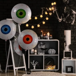 Шар 3D (22''/56 см) Сфера, Хэллоуин, Глаз Монстра, Красный, 1 шт., 23505