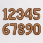 Шар (40''/102 см) Цифра, 5 Slim, Шоколад, Матовый, 1 шт., 901915MCH