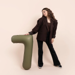 Шар (40''/102 см) Цифра, 7 Slim, Оливковый, Матовый, 1 шт. в уп., B901917MOL