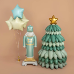 Шар (51''/130 см) Фигура 3D, Новогодняя елка, Зеленый, Сатин, 1 шт. в уп., 26691