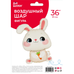 Шар (36''/91 см) Фигура, Зайка с морковкой, 1 шт. в уп., 26337