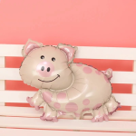 Шар с клапаном (17''/43 см) Мини-фигура, Поросенок, 1 шт., 17197