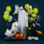 Шар 3D (49''/124 см) Фигура на подставке, Привидение с тыквой, 1 шт. в уп., 24359