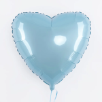 Шар (18''/46 см) Сердце, Голубой, Макарунс, 1 шт., 201500AB