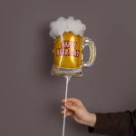 Шар (11''/28 см) Мини-фигура, Пиво в кружке, 1 шт., 902787