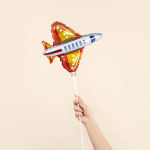 Шар (13''/33 см) Мини-фигура, Самолет, 5 шт. в уп., 943623