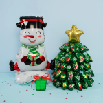 Шар (15''/38 см) Мини-фигура 3d, Новогодняя елка, 1 шт. в уп., 24385