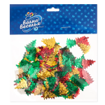 Конфетти Елочки, Зеленый/Красный/Золото, 2,5 см, 15 г., 521340