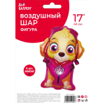 Шар с клапаном (17''/43 см) Мини-фигура, Щенок Авиатор, 5 шт. в уп., 24053