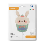 Шар (24''/61 см) Фигура, Кексик с зайчиком, 1 шт. в уп., G72225-P