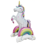 Шар 3D (37''/94 см) Фигура на подставке, Нежный единорог, 1 шт. в уп., 23994