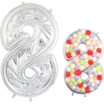 Шар (65''/165 см) Цифра, 8 Каркасная, 1 шт. в уп., 131378