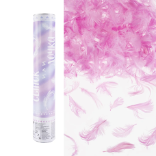 Пневмохлопушка (12/30 см), Гендер Пати, Сынок или Дочка?, Перья, Розовый, 1 шт., 823185