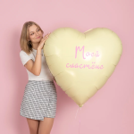 Шар (36''/91 см) Сердце, Пыльный лайм, 1 шт. в уп., 942657