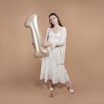 Шар (40''/102 см) Цифра, 1 Slim, Звездное Золото, Матовый, 1 шт., 901911MSG