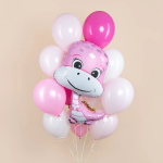 Шар (38''/97 см) Фигура, Динозаврик Девочка, 1 шт. в уп., 943166