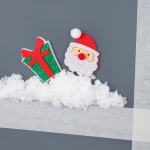 Набор оформительский Подарки, фетр, Зеленый, с блестками, 6 см, 5 шт., 6230821