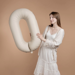 Шар (40''/102 см) Цифра, 0 Slim, Кремовый Латте, Матовый, 1 шт. в уп., B901910MCL