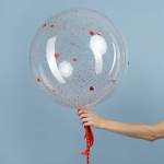 Шар (24''/61 см) Сфера, Deco Bubble (черная упаковка), Прозрачный, Кристалл, 10 шт. в уп., 5502401