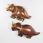 Шар (38''/97 см) Фигура, Динозавр Трицератопс, Коричневый, 1 шт., R949