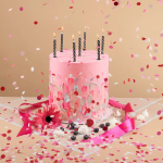 Свечи Полоски, Черный/Белый, 0,55*8 + 1 см, 12 шт. с держат., 630251