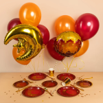 Шар (22''/56 см) Фигура, Полумесяц Рамадан, Золото, 1 шт. в уп., 24568P