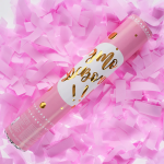 Пневмохлопушка (12/30 см), Гендер Пати, Это Девочка!, Прямоугольники тишью, Розовый, 1 шт., 823142