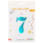 Шар (40''/102 см) Цифра, 7, Тиффани, Металлик, 1 шт. в уп., 24237