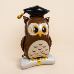 Шар 3D (61''/155 см) Фигура на подставке, Сова Выпускник, 1 шт. в уп., 27286