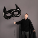 Шар (42''/107 см) Фигура, Маска, Черный, 1 шт. в уп., 27130P