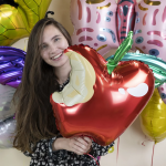 Шар (21''/53 см) Фигура, Яблоко, 1 шт., 23489