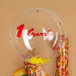 Шар (24''/61 см) Сфера, Deco Bubble (черная упаковка), Прозрачный, Кристалл, 10 шт. в уп., 5502401