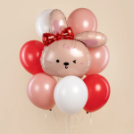 Шар (28''/71 см) Фигура, Зайка с бантиком, 1 шт., 27656