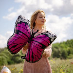 Шар (28''/71 см) Фигура, Бабочка Монарх, Фуше, 1 шт., 19890