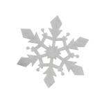 Декоративное украшение Снежинки Льдинки, 7,5 см, Белый, 10 шт., 6230834