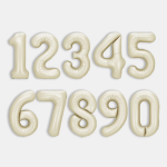 Шар (32''/81 см) Цифра, 1, Белый песок, Сатин, 1 шт. в уп., 131391