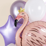 Шар (37''/94 см) Фигура, Фламинго, Нежно-розовый, Сатин, 1 шт. в уп., 26681