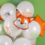 Шар (12''/30 см) Мини-фигура, Голова, Лиса, 1 шт., G72057